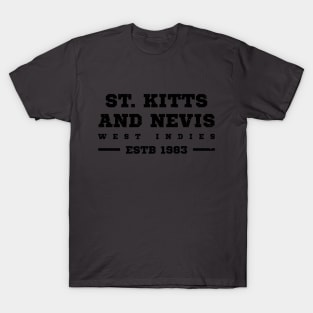 St Kitts and Nevis Estb 1983 West Indies T-Shirt